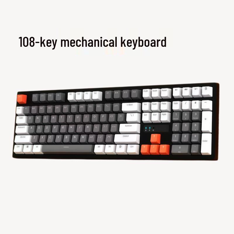 108-клавишная проводная механическая игровая и офисная клавиатура - Синий переключатель
