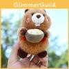 Hug Bowl Marmota Animal Plush Doll Keyring With Short Pile Fabric For Kids Gift