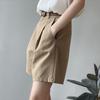 Work Shorts Women's Summer High Waist Loose Straight Wide Leg Casual Pants