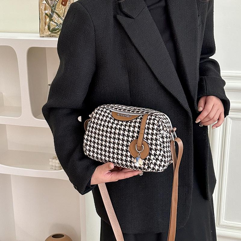 Женская сумка, сумка с узором «гусиные лапки», женский рюкзак, сумка через плечо, парусиновая сумка большой вместимости