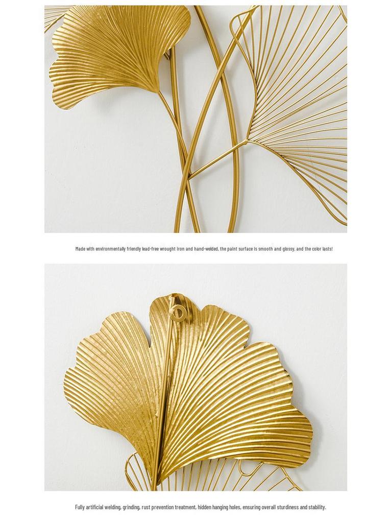 Nordic Ginkgo Leaf Wall Hanging for Living Room or Bedroom Decor