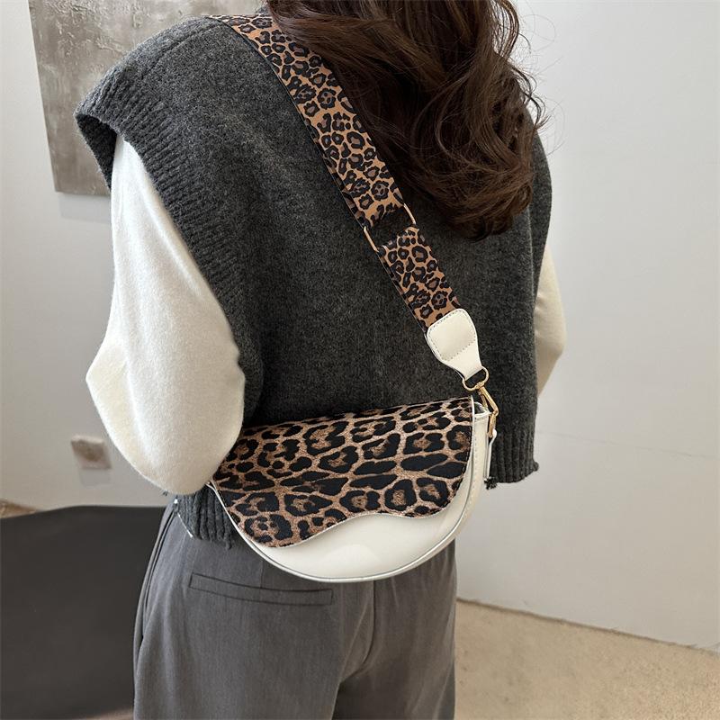 Широкий ремешок, леопардовый принт, сумки кроссбоди для женщин, модная дизайнерская сумка через плечо для повседневного использования, универсальные женские сумки KTY