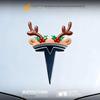 Tesla Judy Officer Rabbit Ear Hat Car Logo Cute Cartoon Decoration Sticker