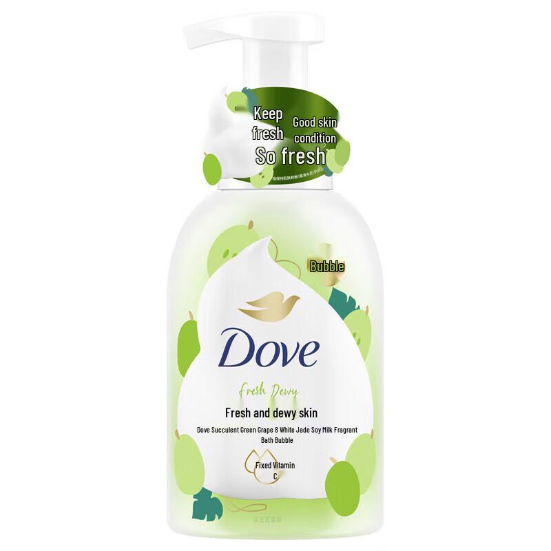Dove Сочная Зеленая Виноградина и Белый Нефрит Пена для Душа на Соевом Молоке