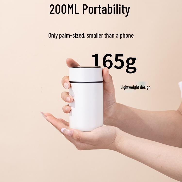 Умная портативная термокружка из керамики 200 мл с гравировкой логотипа