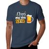 Happy New Year With Beer Mug Tshirt Work Daily Short Sleeve Top
