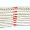 Meetee 10Meters 5/8/10/12/20mm Colorful Cotton Rope Three-strand Twisted Macrame Cord Home Decoration Rope Sewing