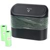 Small Car Trash Can Car Trash Can With Lid Waterproof Car Trash Can Portable Hanging Car Storage Box For Car Office (Black)