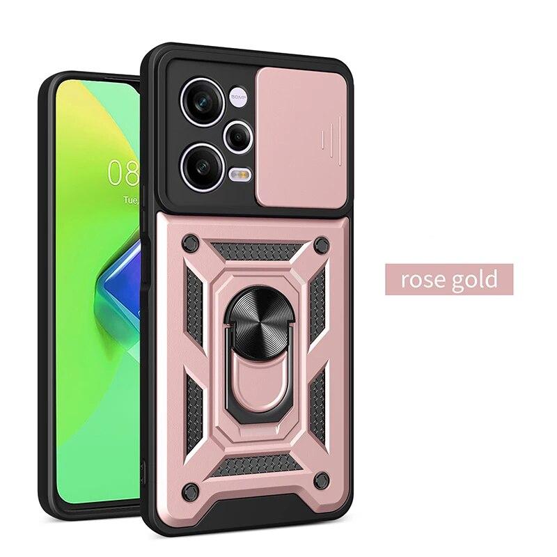 Ударопрочный бронированный чехол для Xiaomi Redmi Note 9 9S 10 10S 11 11S 12 4G 13 8 Pro 5G Plus с автомобильным магнитным кольцом-держателем для телефона