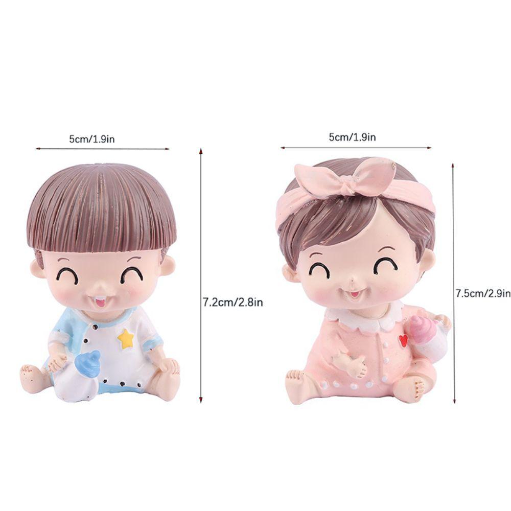 New Cartoon Cake Decoration Cute Creative Birthday Cake Decoration Full Moon Car Decoration Ornament Bottle Baby Model For Girls
