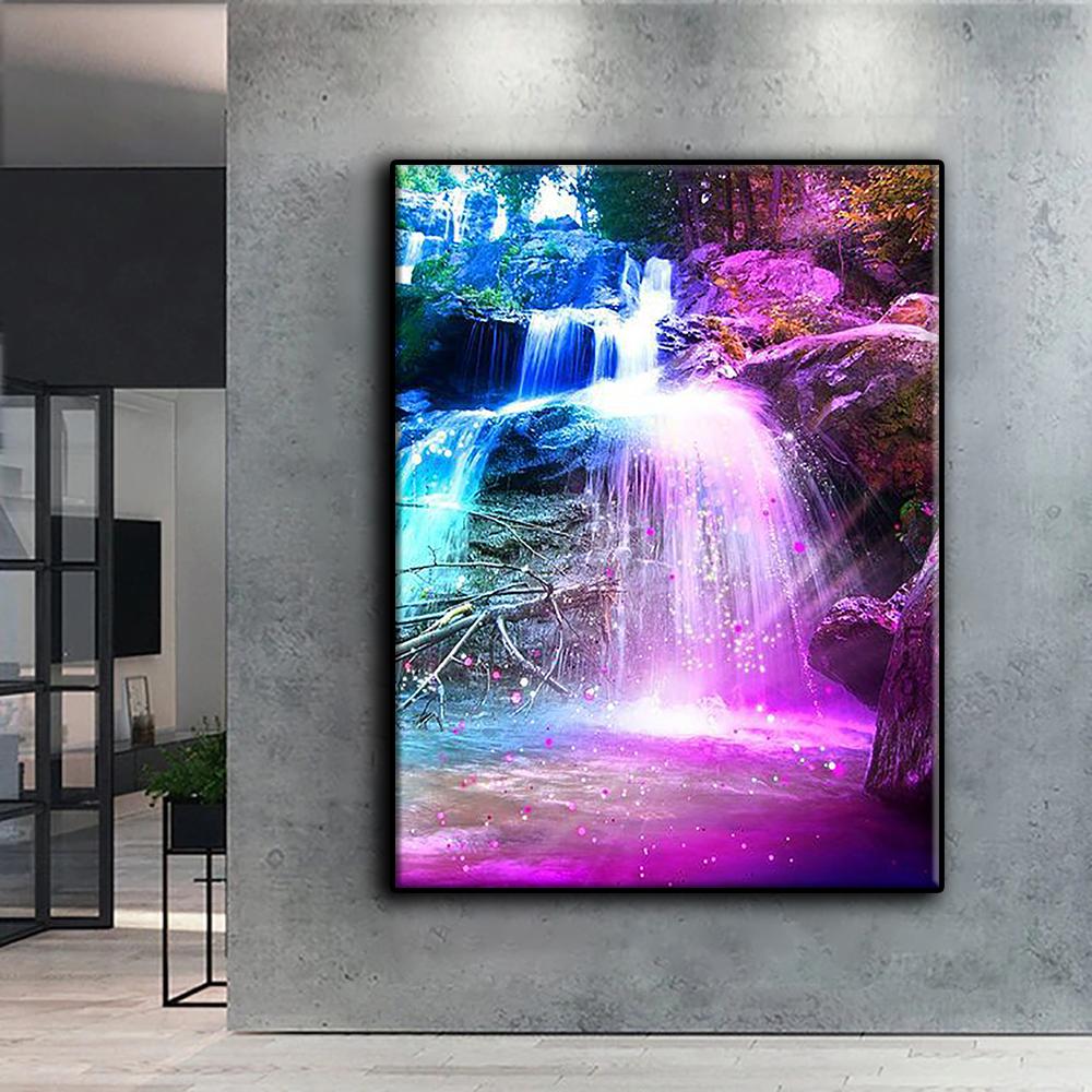 Diamond Painting Scenic Waterfall  Diamond Mosaic Craft Diamond Embroidery Painting