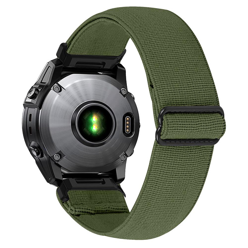 26mm Solid Color Elastic Nylon Strap for Garmin Fenix 8 Pro AMOLED 51mm/8 51mm/Enduro 3/2 Quick Release Watch Band