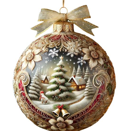 3D Сказочная планета Рождественский орнамент Снежные шары Рождественская елка Снежинка Олень