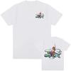 New Trendy Racing Star Logo Graphic T Shirt Unisex Casual Short Sleeve Tees Motorbike Sports Theme Print Streetwear Daily Wear Top