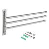 Sumnacon Towel Hanger, Swing Arm, Bathroom Towel Bar, Wall-Mounted, Space-Saving, Brushed Stainless Steel (M, Silver)