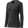 Breath Thermo a Thick Wool Crew Neck Shirt for Size L Underwear, Heat-generating Innerwear, Long-sleeve Women, C2JAAD10, Black,