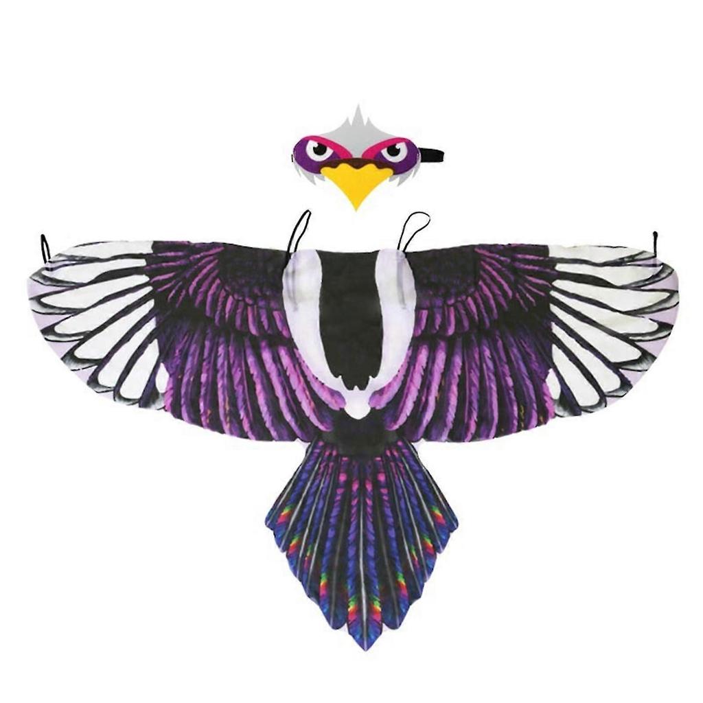 Kids Cartoon Eagle Costume Bird Wings Cloak And Face Cover Cosplay Performance Props Stage Costumes Masquerade 3_fusmg