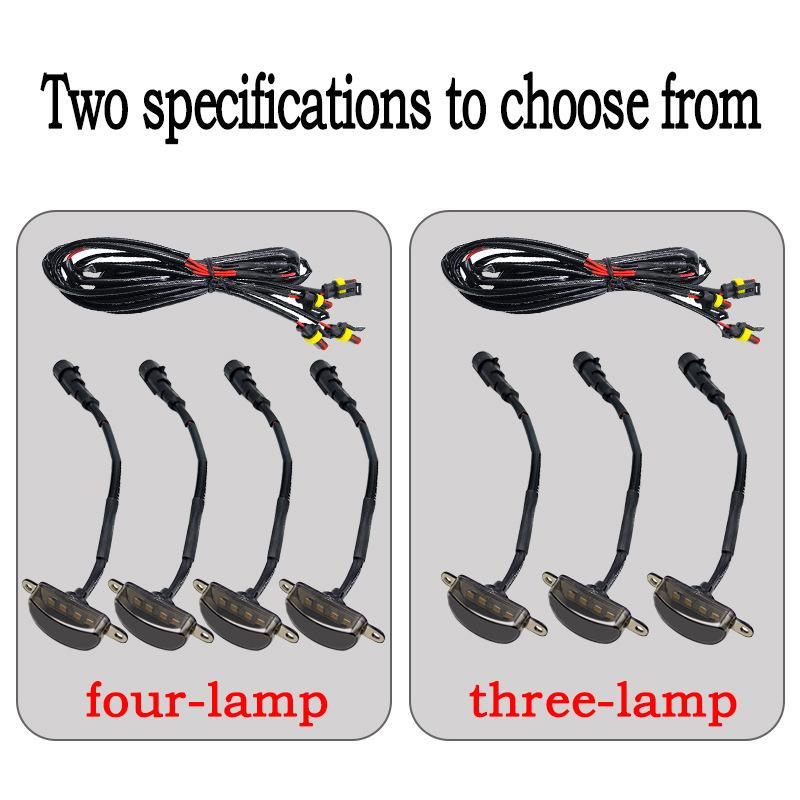 Модификация передней части автомобиля универсальная решетка дневного ходового огня светодиодная маленькая желтая лампа универсальная для внедорожника, пикапа, седана