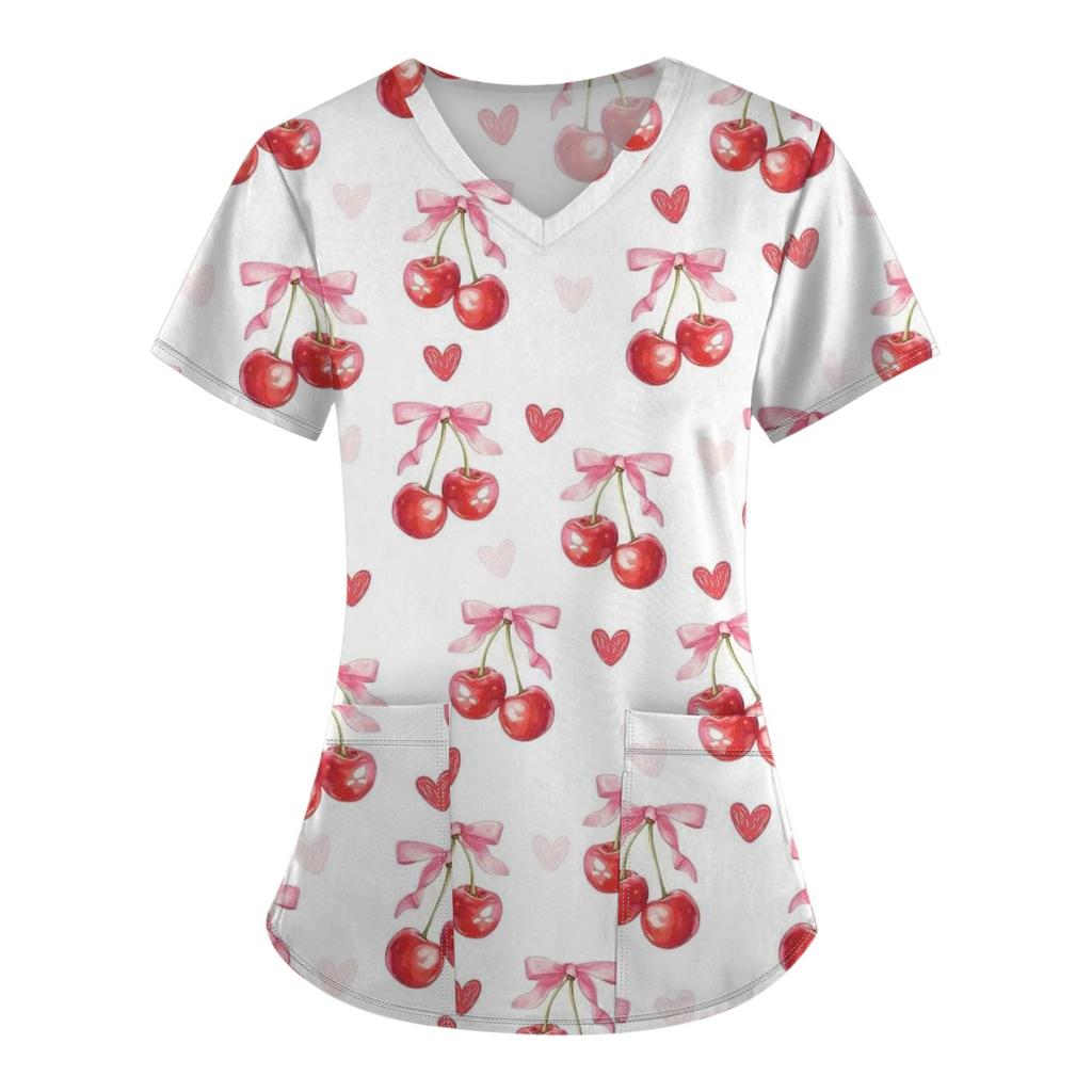 Женский модный комбинезон с короткими рукавами и принтом в виде банта и карманами