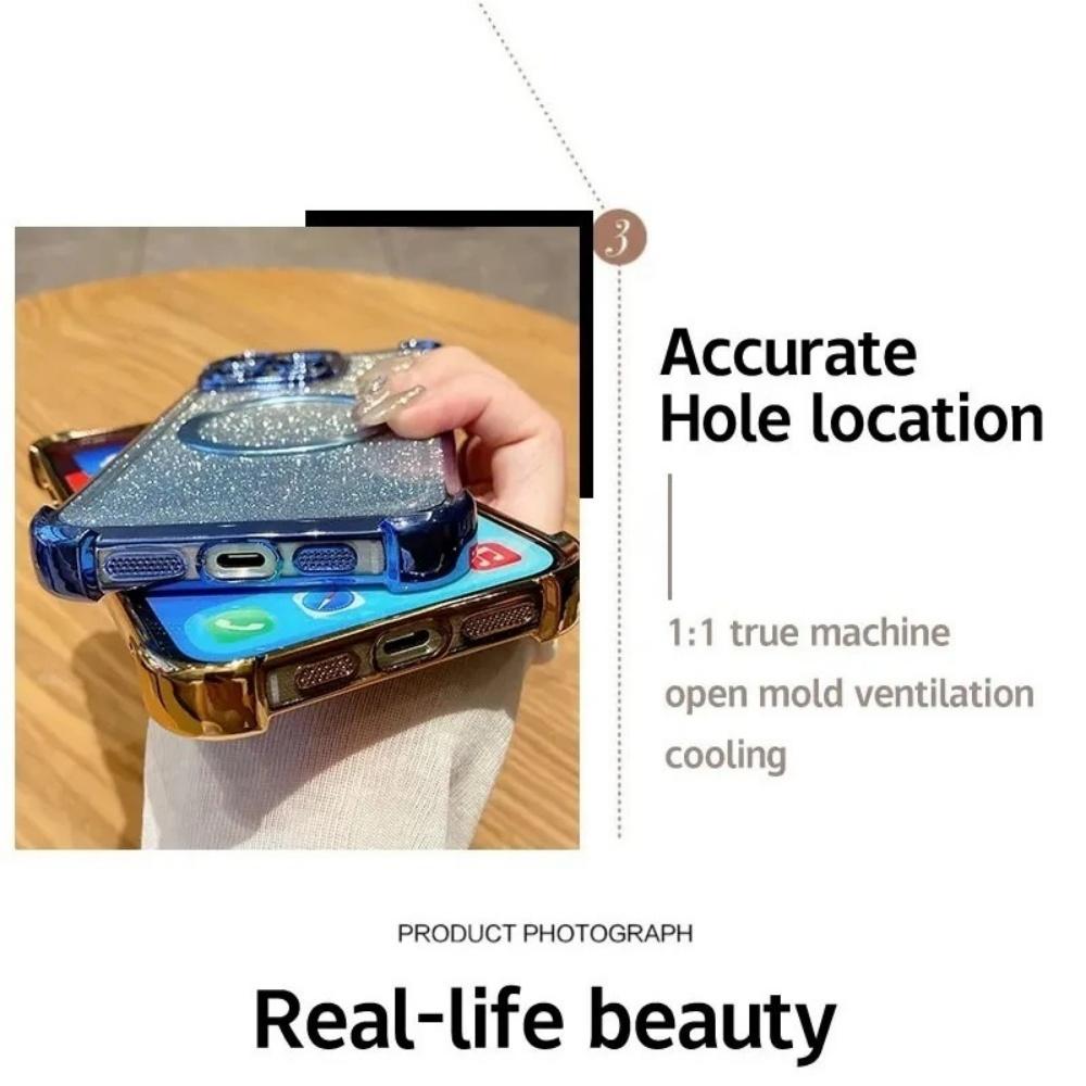 Противоударный прозрачный чехол для телефона для iPhone 17 16 17 Air 15 14 13 12 11 Pro Max 16 Plus 16E блестящая мягкая обложка