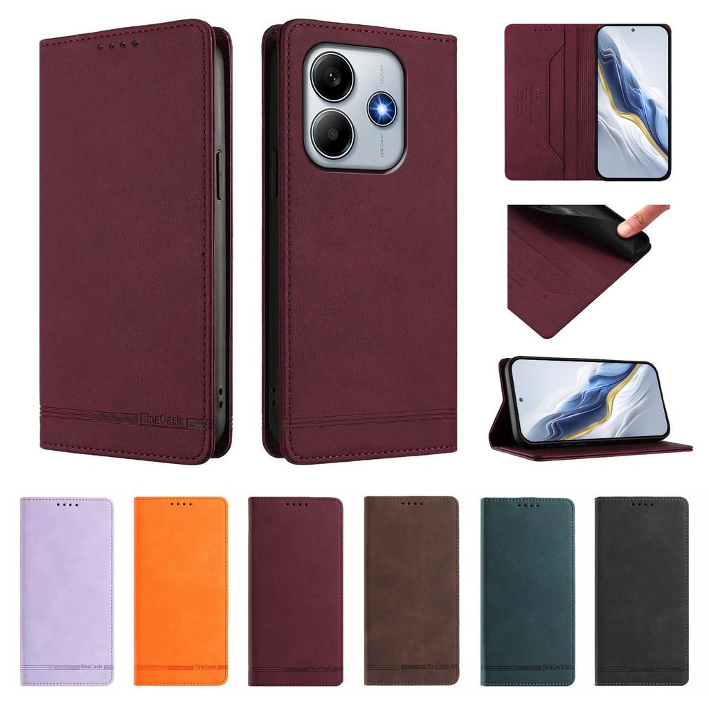 Кожаный чехол-книжка для телефона на For Xiaomi POCO M7 M6 M6 Pro M5s M5 M4 M3 M2 Pro POCO C85 C71 C65 C61 C55 C51 C50 C40 Чехол-бумажник