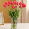Real Touch Fake Flower 5 Heads Artificial Flower Realistic Tulips Bouquet