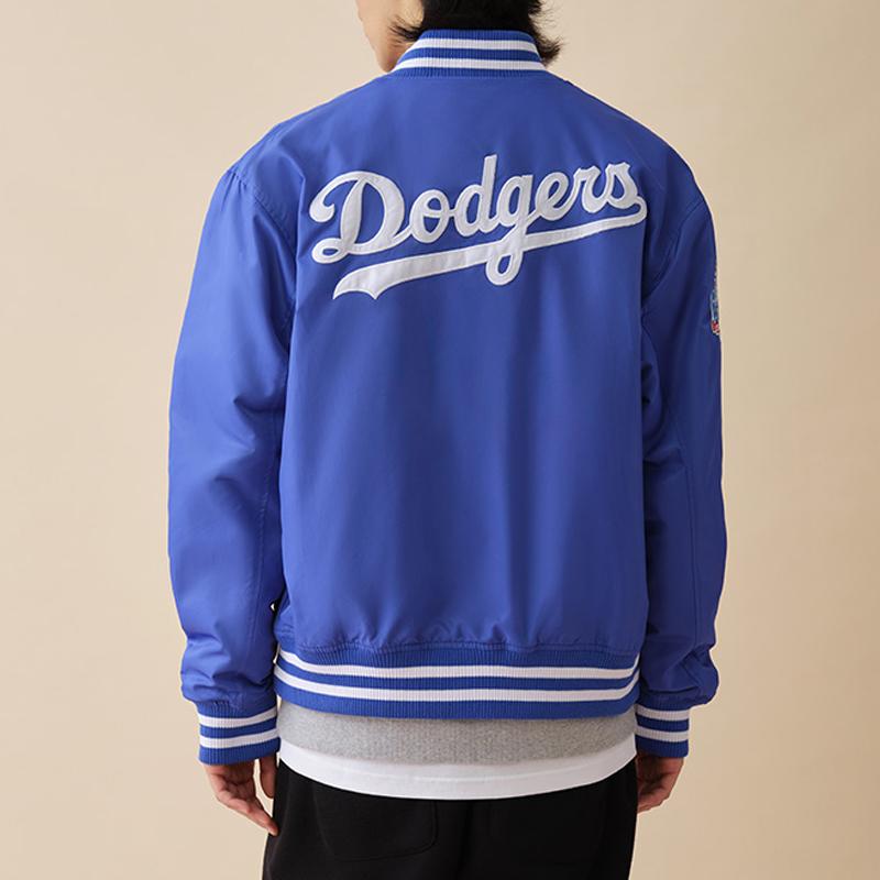 New Era FW24 MLB Los Angeles Dodgers NY Вышитая однобортная куртка с длинным рукавом Унисекс Куртка Темно-синяя 14385107