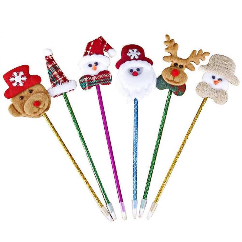 Christmas Ballpoint Pens for Writing Use 12Pcs with Snowman Santa Claus Design