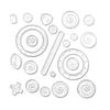 Набор игрушек для рисования спирографов, 22 шт., блокирующие шестерни и; Колеса, геометрическая линейка, аксессуары для рисования, креативная развивающая детская игрушка
