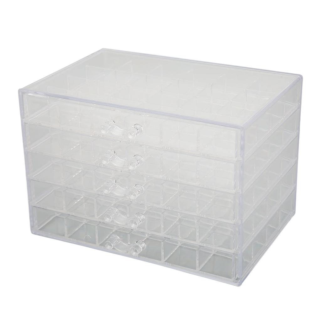 120 Grids Clear Storage Box 5 Layers Detachable Drawers Jewelry Container Case for Earring