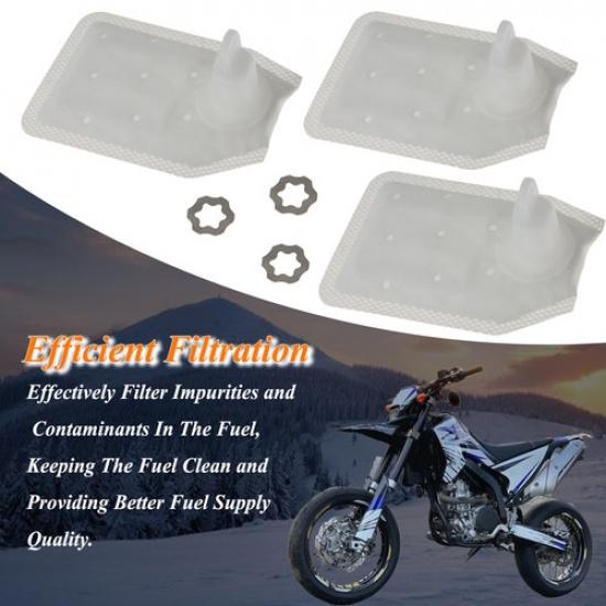 3 Pcs Fuel Pump Filter Screens for 12-18 WR450F 08-12 WR250X WR250R Yamaha