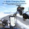78 Вт 3-портовое двойное PD3.0+QC3.0 USB-зарядное устройство для мотоцикла, розетка, крепление на руль, водонепроницаемое, с вольтметром, цифровая зарядка