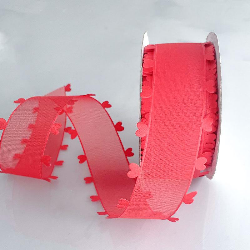 2,5 см Новая подарочная коробка с лентой ко Дню святого Валентина «Любовь», аксессуары ручной работы, лента 3,8 см, сложенный бант, бант из ленты, цветок ручной работы