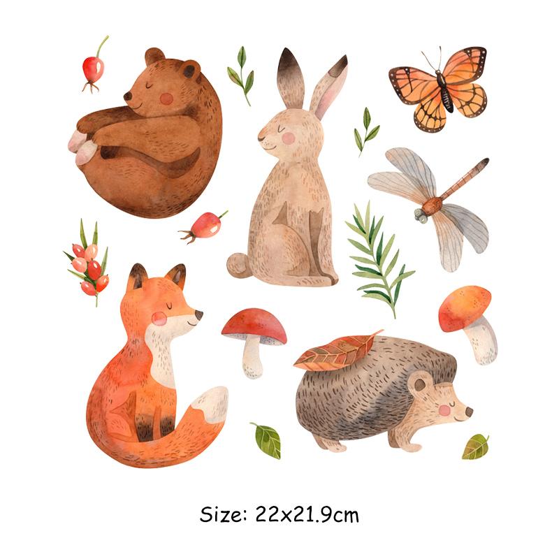 Наклейки на одежду в стиле бохо с животными, нашивки, футболки, толстовки, термопресс, аппликации, наклейки на одежду, термоклей