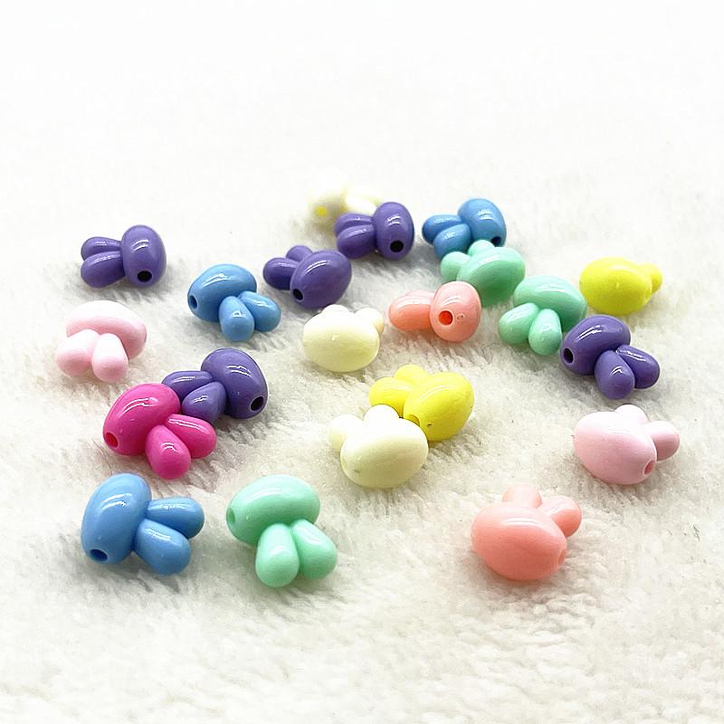 Новые 15 шт. 13*15 мм Разноцветные Кролики Акриловые Разделительные Бусины для Изготовления Украшений DIY Браслеты Аксессуары