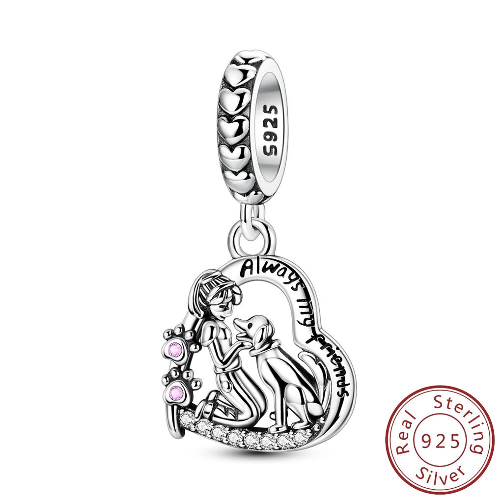 Copper Charm Cross Pet Leopard Beads Fit Original Bracelet Pendant Making For Woman Jewelry