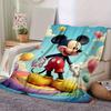 1pc, Mickey Mouse Inspired, Colorful Balloons, Happy Birthday Gift, Seasonal Decorative Blanket, Soft Flannel Throw Blanket, Living Room, Tr