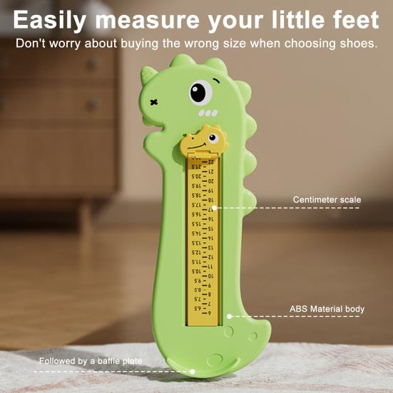 Cartoon Dinosaur Foot Measuring Device Kids Foot Length Measurement Gauge Infant Boys Girls Accurate Shoe Sizer Ruler Feet Measurer Tools
