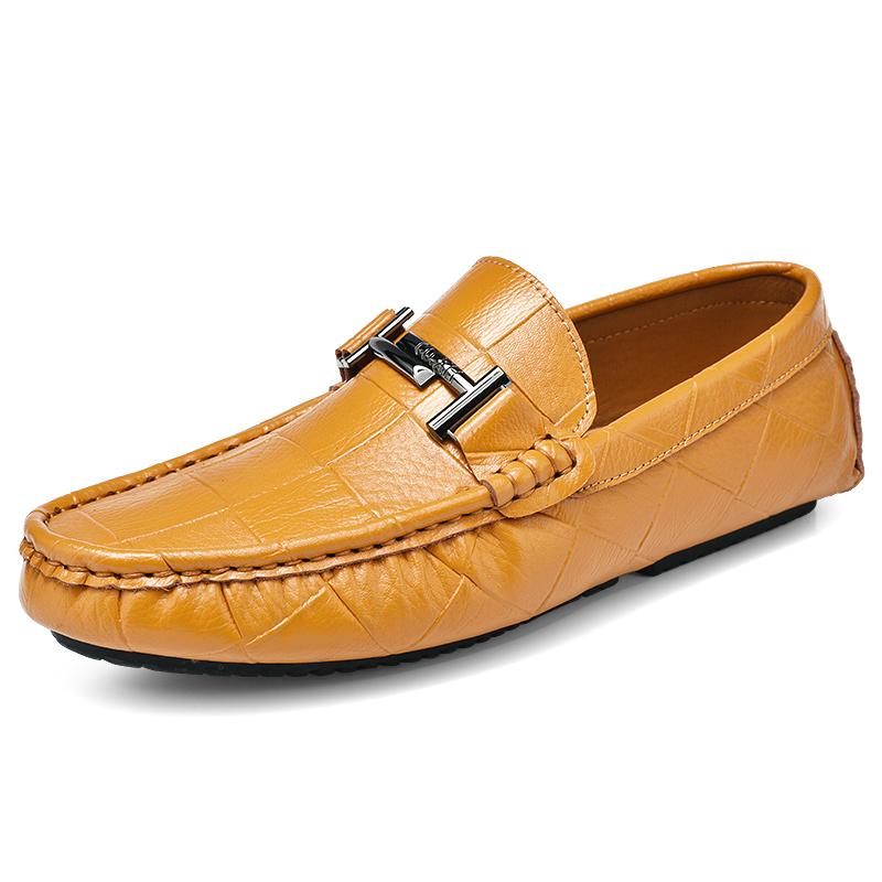 Модные мужские мокасины мягкие OUTDOOR высокого качества, удобные, сшитые вручную нитки, мужские туфли на плоской подошве, синие, мягкие, складные, Bean Shoes