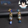 Серьги-песочные часы Vanitas Синий час Аниме Дело о Ванitas Серьги Антиаллергические Клипсы для ушей Застежка на козелок Ушные украшения