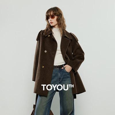 Женское пальто Chuyu Petite, двустороннее, средней длины, 100% шерсть мериноса
