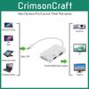 Mini Bolt Thunder Dp To Vga Hdmi Dvi 3in1 Adapter Converter Cable Port Display