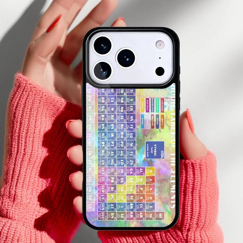 Химическая таблица Менделеева Чехол для телефона iPhone 17 16 15 14 13 Pro Max Задняя крышка для 12 11 Pro Coque