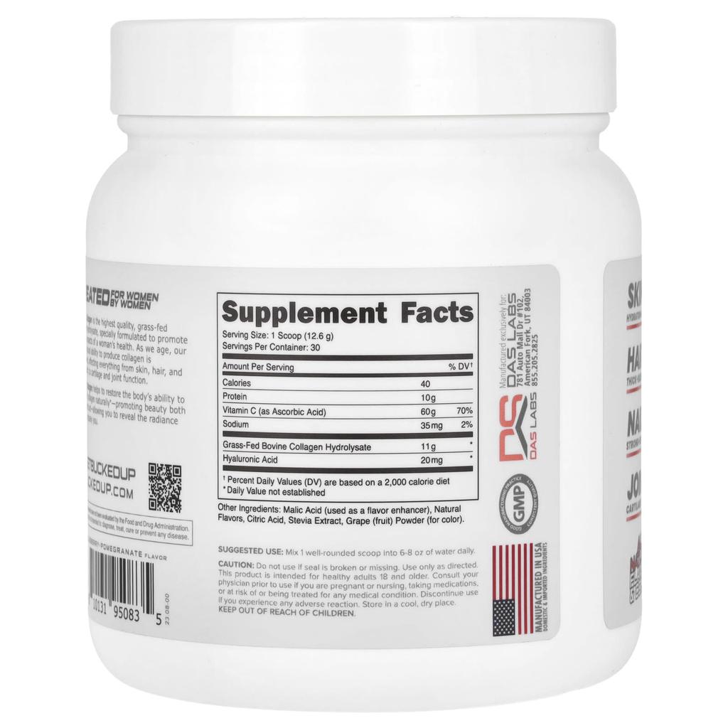 Bucked Up Baby, Collagen, Blueberry Pomegranate, 378g (13.3oz)