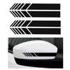 4 PCS Rearview Mirror Decoration Carbon Fiber Style 5D Sticker Stripe Decal Car Accessories
