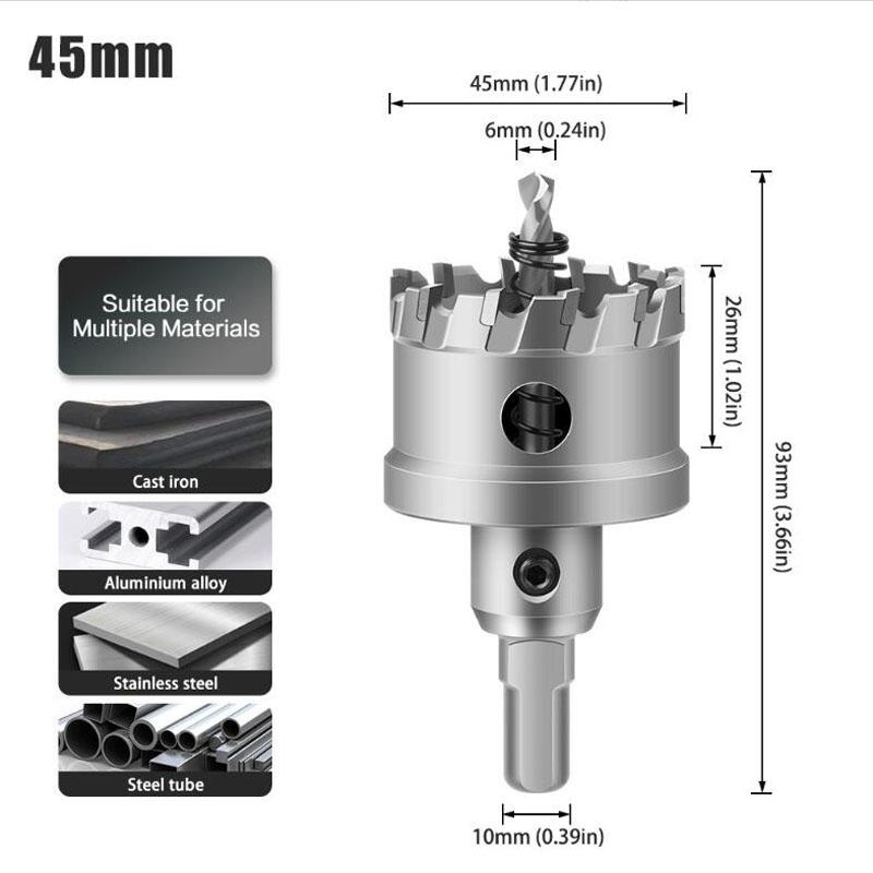 Сверло с твердосплавным наконечником TCT, сверло-кольцевая пила, фреза для сверления металлических сплавов из нержавеющей стали