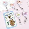 Cute Animal Retractable Badge Holder for Healthcare Workers60cm Extendable ID Card Reel with Secure Clip Puppy Design for Nurses