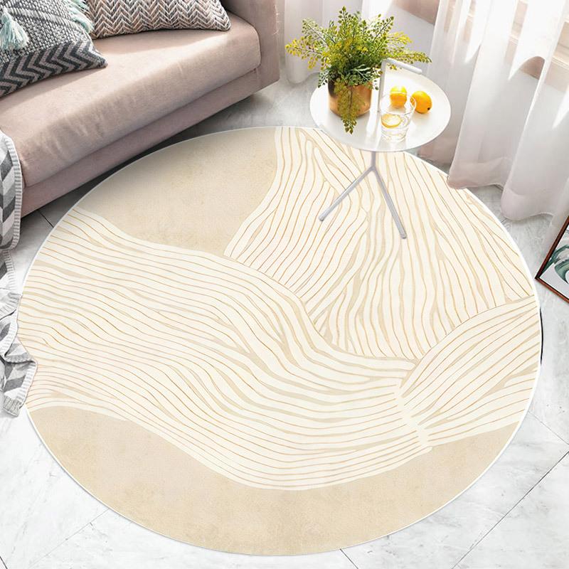 Круглые ковры для гостиной, большие ковры для спальни, компьютерного кресла, входной двери, коврик, можно стирать