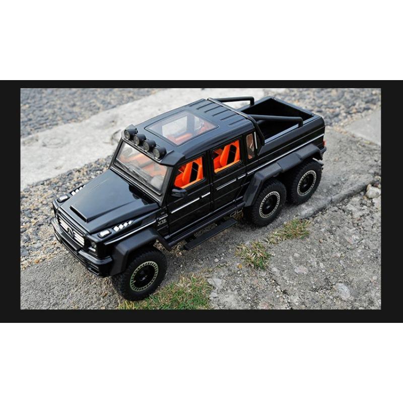 1/20 BENZ G65 G63 6*6 Модель автомобиля из сплава с большими шинами Литая металлическая игрушка Внедорожники Модель автомобиля Звуковая и световая симуляция Детский подарок