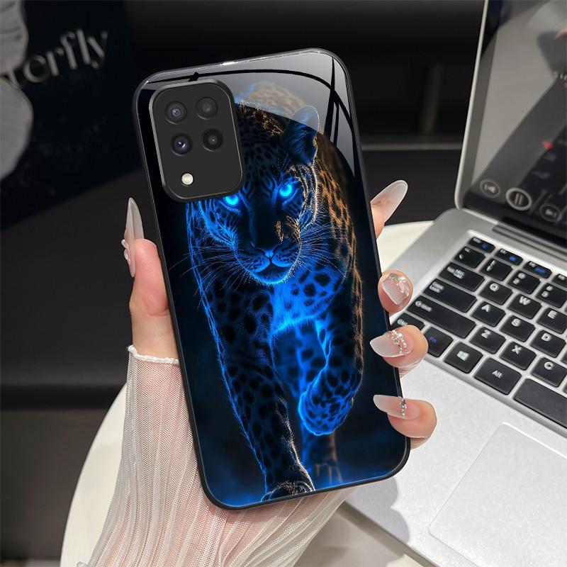For Samsung M33 M53 Phone Case Trendy Fantasy Design Tempered Glass Hard Bumper For Galaxy M 33 M 53 Full Protection Back Covers